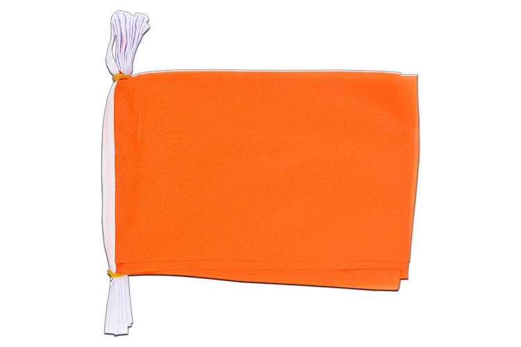 Orange - Mini Guirlande fanion 15 x 22 cm, 3 m