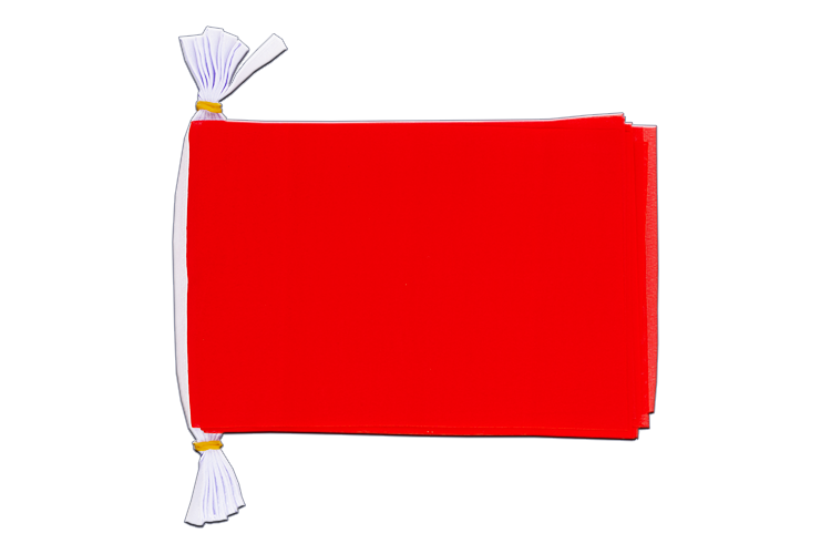 Rote Fahnenkette 15 x 22 cm, 3 m