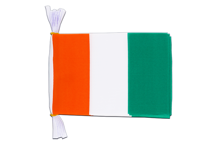 Ivory Coast - Flag Bunting 6x9", 3 m