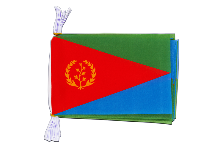 Eritrea - Flag Bunting 6x9", 3 m