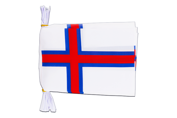 Färöer Inseln - Fahnenkette 15 x 22 cm, 3 m
