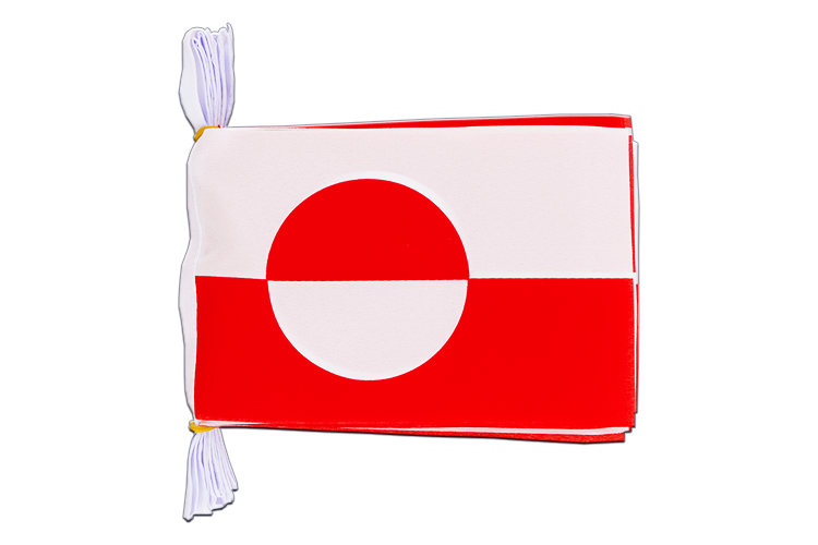 Greenland - Flag Bunting 6x9", 3 m