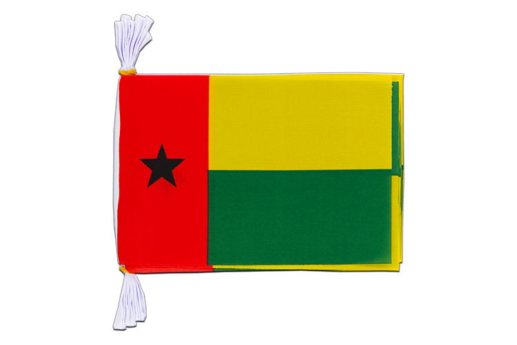 Guinée-Bissau - Mini Guirlande fanion 15 x 22 cm, 3 m