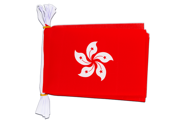 Hong Kong - Flag Bunting 6x9", 3 m