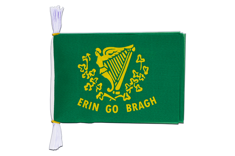 Erin Go Bragh - Fahnenkette 15 x 22 cm, 3 m