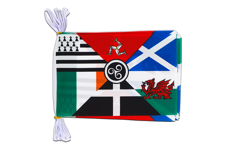 Celtic nations - Flag Bunting 6x9", 3 m