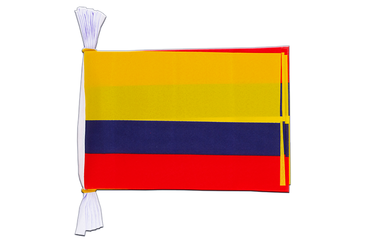 Colombie - Mini Guirlande fanion 15 x 22 cm, 3 m