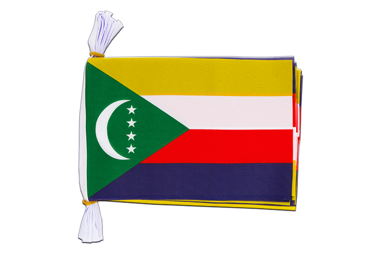 Comoros - Flag Bunting 6x9", 3 m