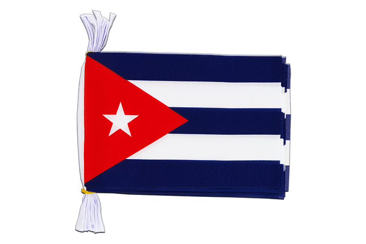 Kuba - Fahnenkette 15 x 22 cm, 3 m