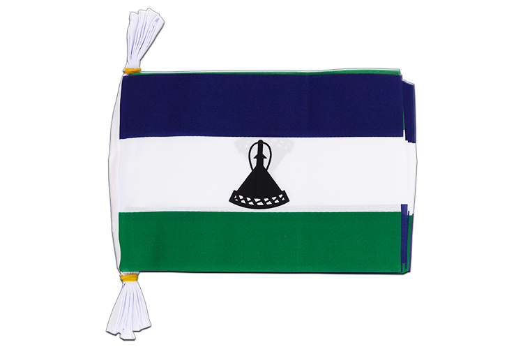 Lesotho new - Flag Bunting 6x9", 3 m