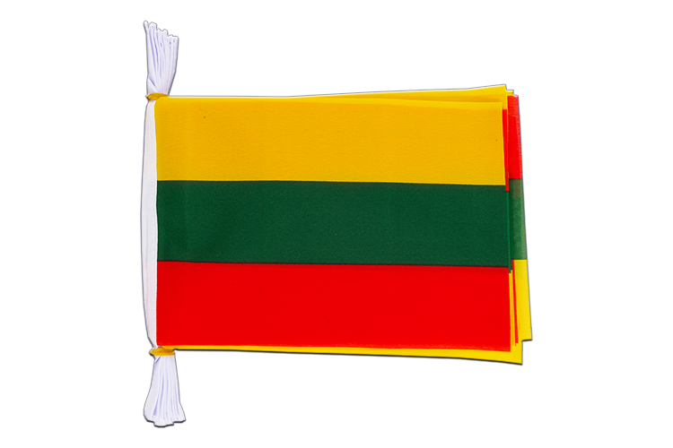 Litauen - Fahnenkette 15 x 22 cm, 3 m
