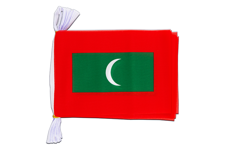 Malediven - Fahnenkette 15 x 22 cm, 3 m