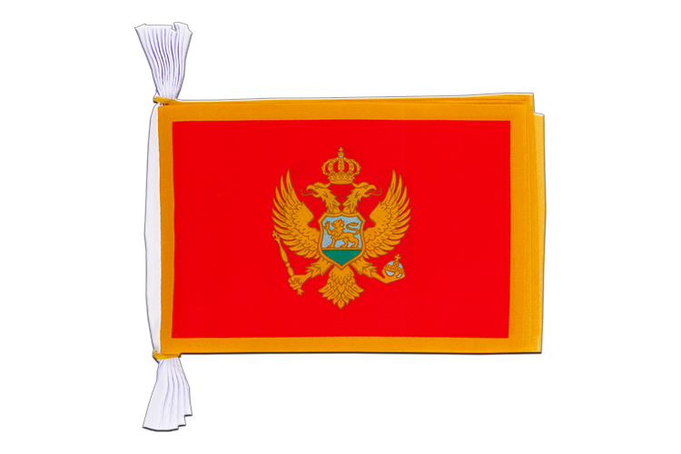 Montenegro Flag Bunting 6x9", 3 m
