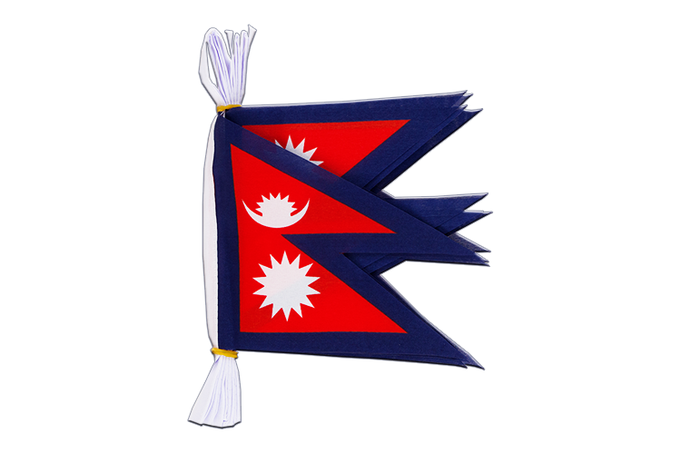 Nepal - Fahnenkette 15 x 22 cm, 3 m