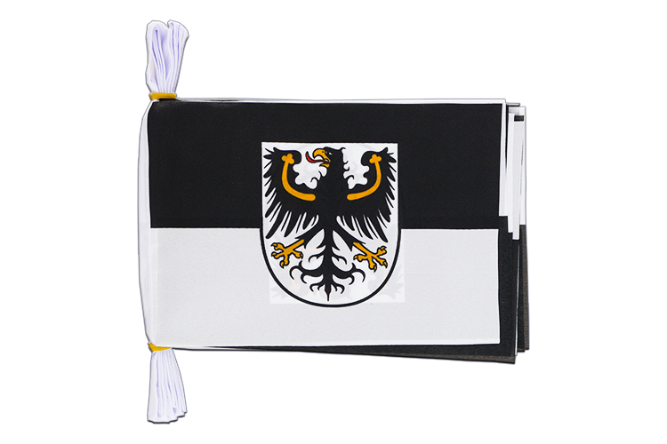 Prusse orientale - Mini Guirlande fanion 15 x 22 cm, 3 m