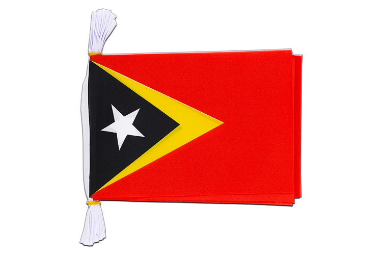 Osttimor - Fahnenkette 15 x 22 cm, 3 m