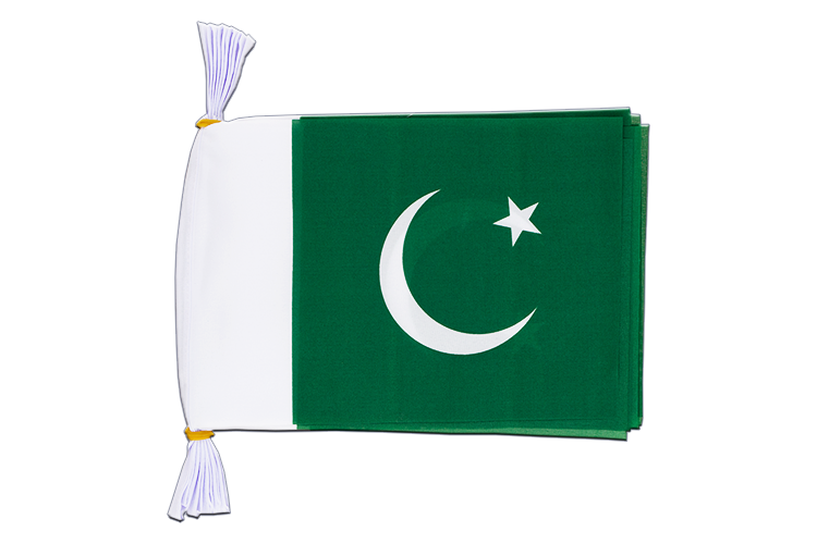Pakistan Fahnenkette 15 x 22 cm, 3 m