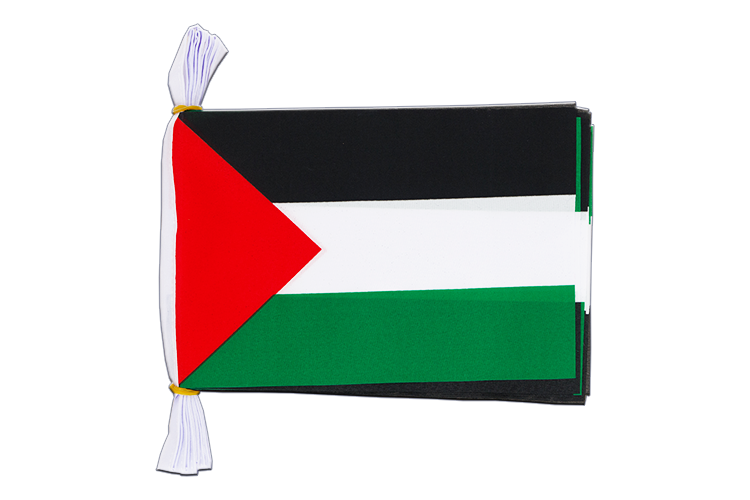Palästina Fahnenkette 15 x 22 cm, 3 m