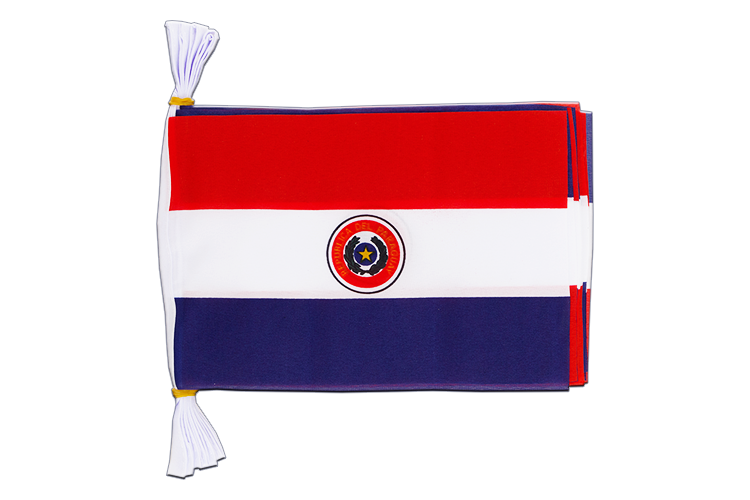 Paraguay - Mini Guirlande fanion 15 x 22 cm, 3 m