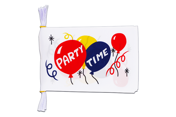 Party Time - Fahnenkette 15 x 22 cm, 3 m