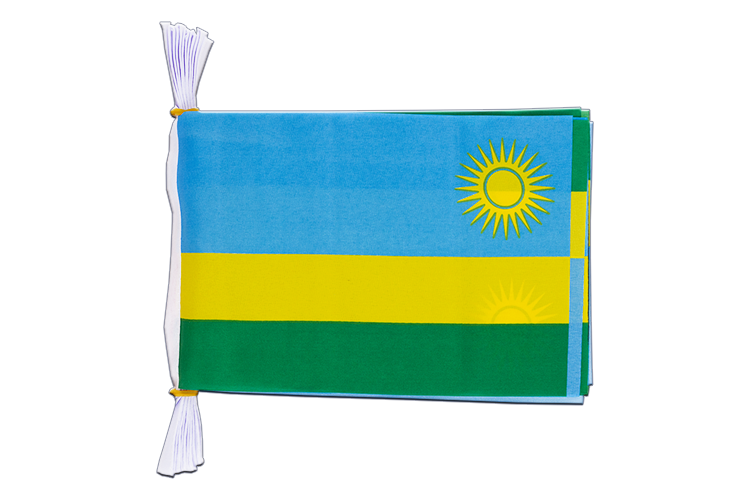 Ruanda - Fahnenkette 15 x 22 cm, 3 m
