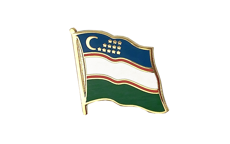 Flaggen Pin Usbekistan 2 x 2 cm