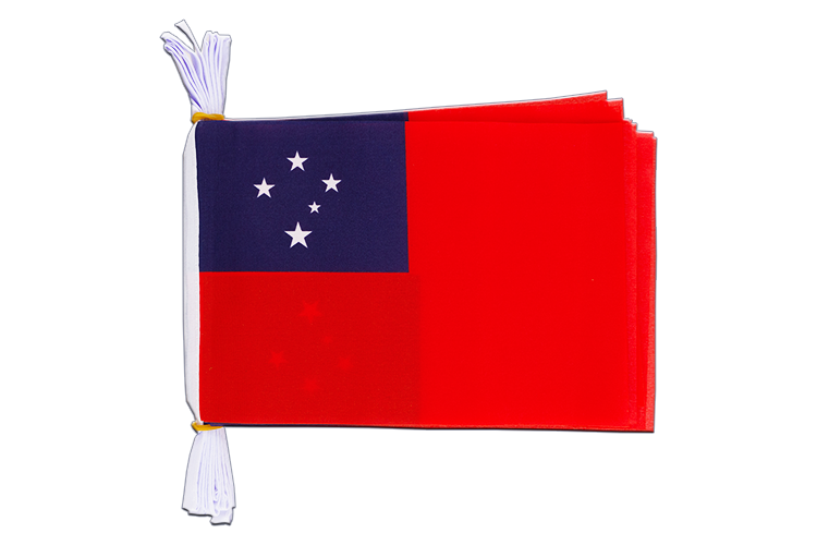 Samoa Flag Bunting 6x9", 3 m