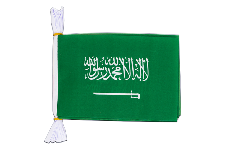Saudi Arabien Fahnenkette 15 x 22 cm, 3 m