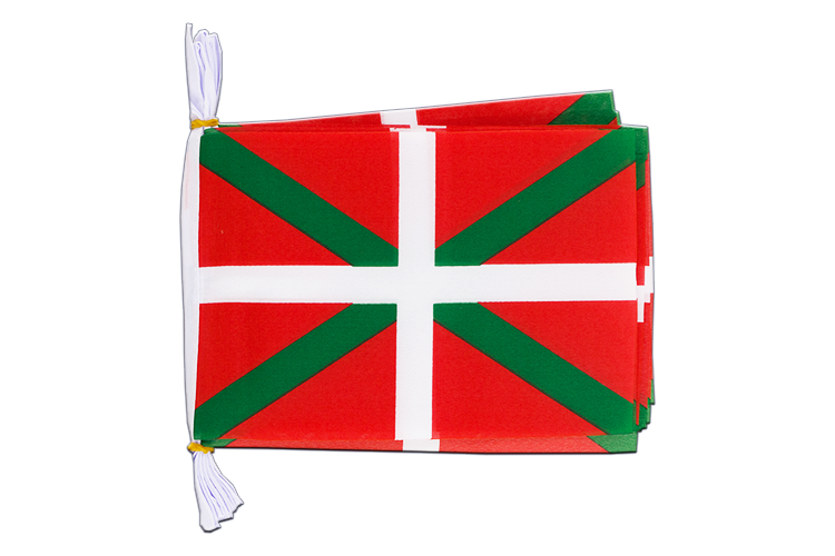 Pays Basque - Mini Guirlande fanion 15 x 22 cm, 3 m