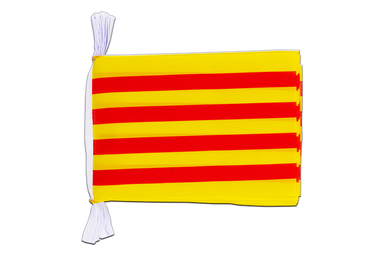 Katalonien Fahnenkette 15 x 22 cm, 3 m