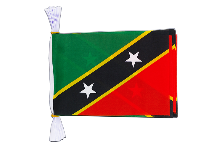 Saint Kitts and Nevis - Flag Bunting 6x9", 3 m