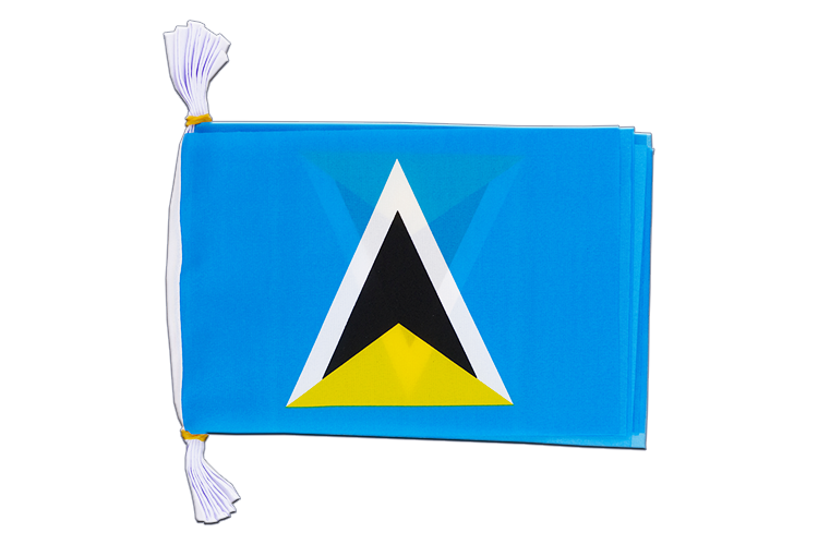 Saint Lucia - Flag Bunting 6x9", 3 m