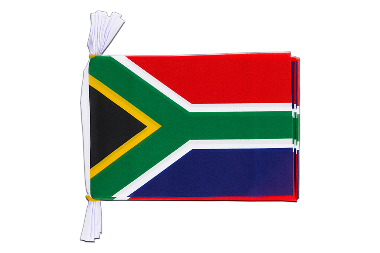Afrique du Sud - Mini Guirlande fanion 15 x 22 cm, 3 m