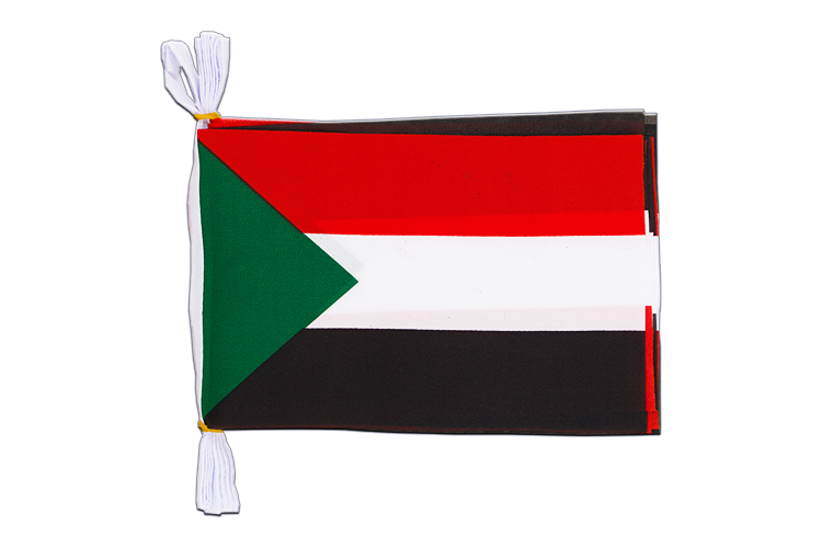Sudan - Fahnenkette 15 x 22 cm, 3 m