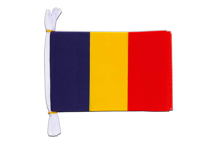 Tchad - Mini Guirlande fanion 15 x 22 cm, 3 m