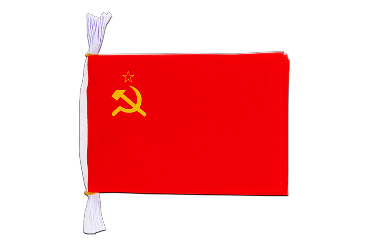 UDSSR Sowjetunion - Fahnenkette 15 x 22 cm, 3 m