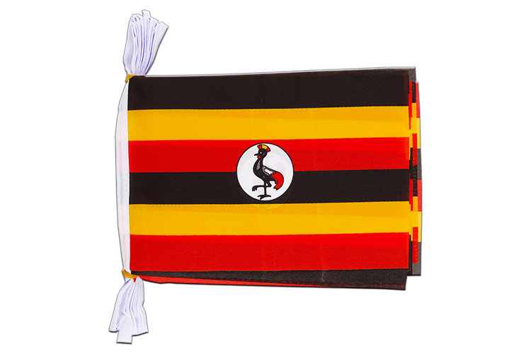 Uganda - Flag Bunting 6x9", 3 m
