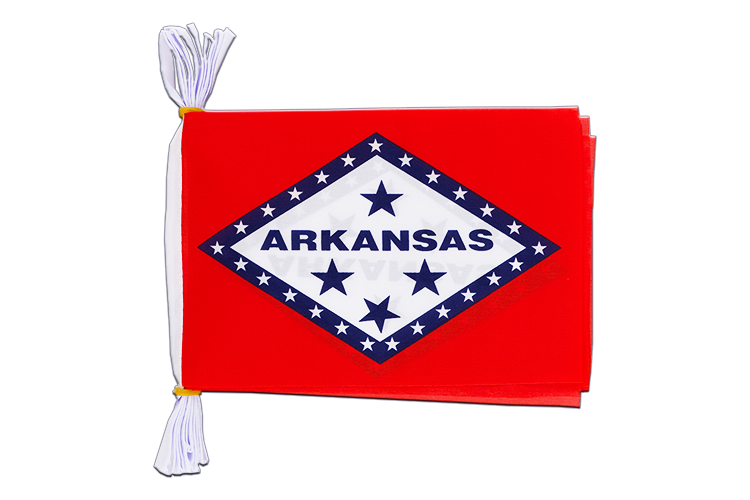 Arkansas Fahnenkette 15 x 22 cm, 3 m