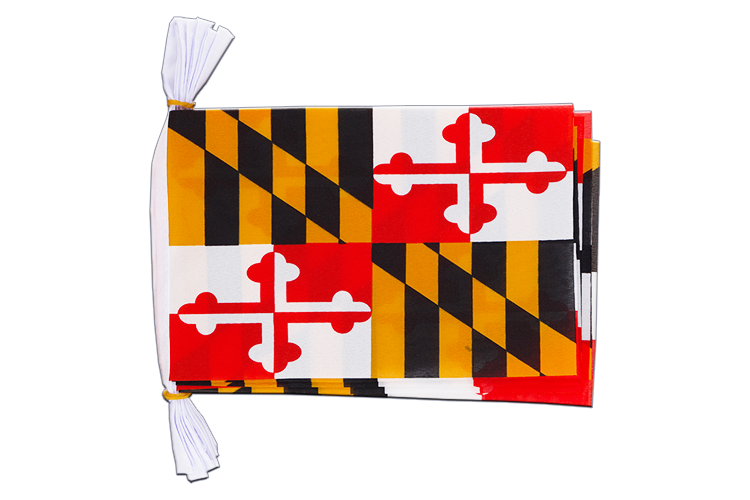 Maryland - Flag Bunting 6x9", 3 m