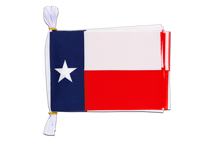 Texas Fahnenkette 15 x 22 cm, 3 m