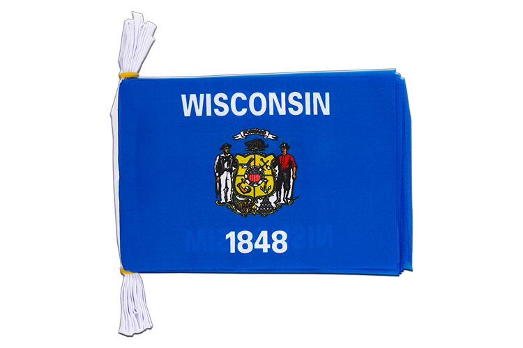 Wisconsin Fahnenkette 15 x 22 cm, 3 m