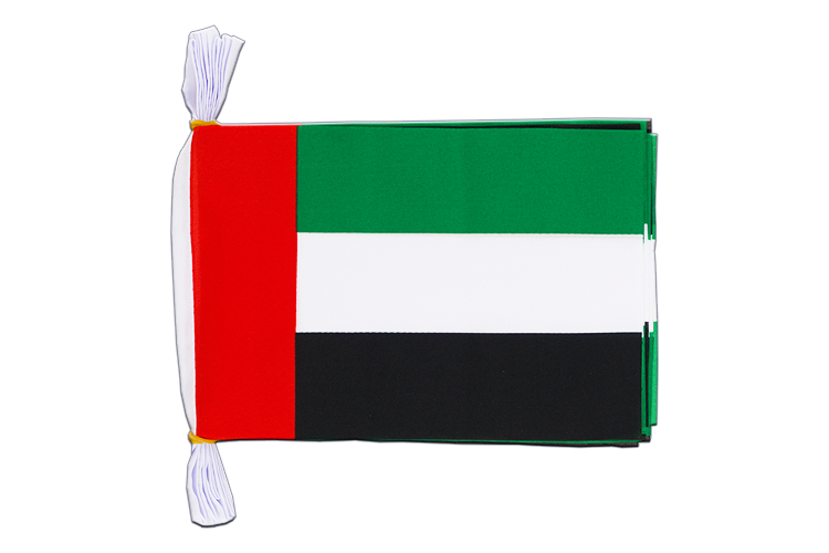 Vereinigte Arabische Emirate - Fahnenkette 15 x 22 cm, 3 m
