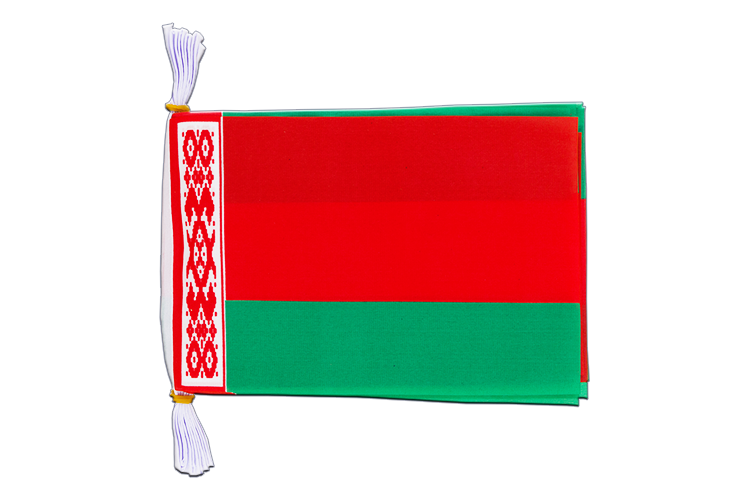 Biélorussie - Mini Guirlande fanion 15 x 22 cm, 3 m