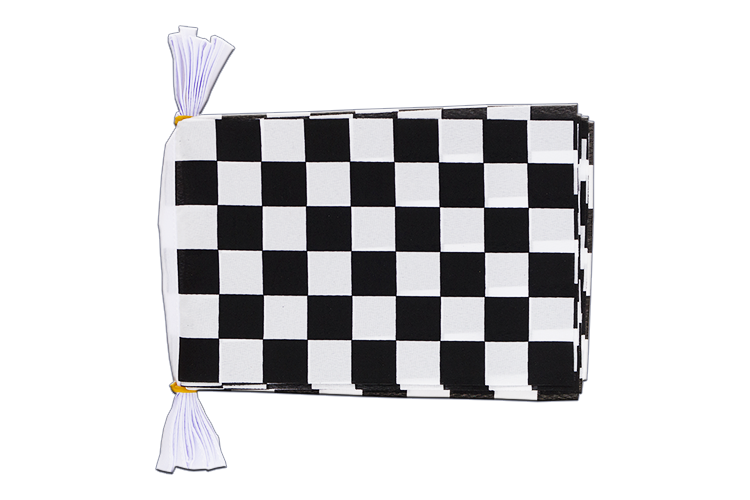 Zielflagge Fahnenkette 15 x 22 cm, 3 m