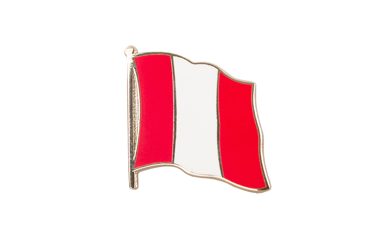 Pin's drapeau Pérou sans Blason 2 x 2 cm