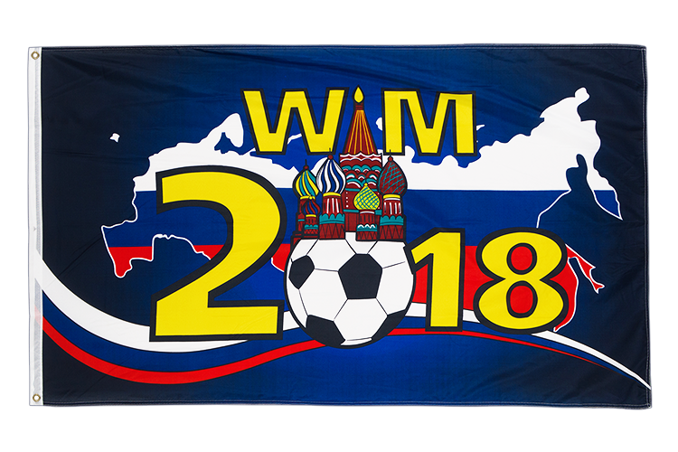 Russland WM 2018 mit Kreml - Flagge 90 x 150 cm