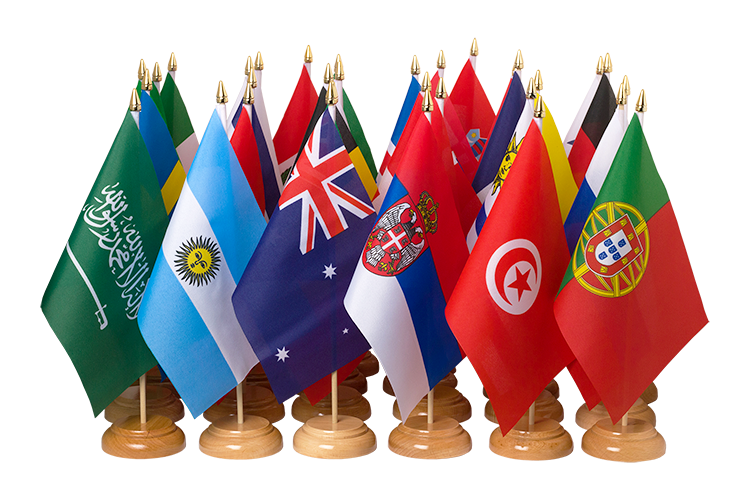 WC 2018 - Table Flag Pack 6x9", wooden