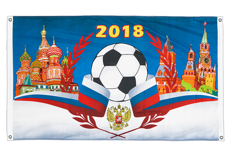World Cup 2018 - Banner Flag 3x5 ft, landscape