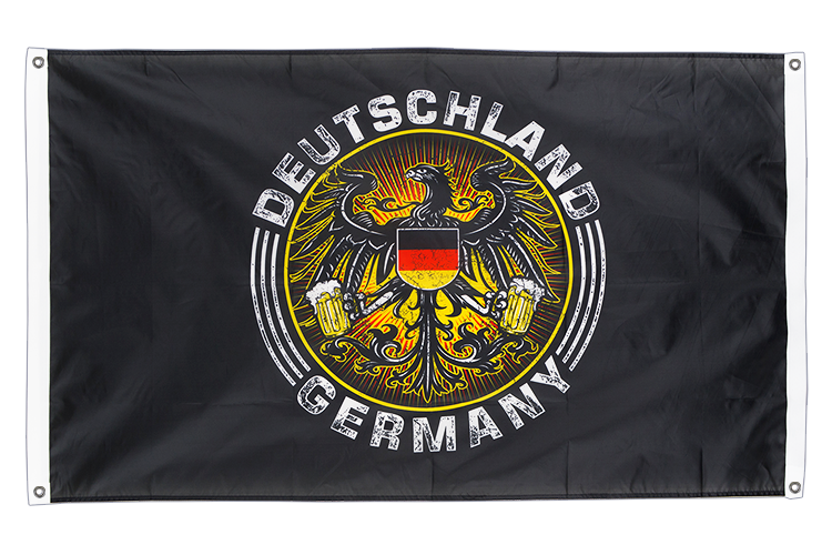 German Eagle with beer - Banner Flag 3x5 ft, landscape