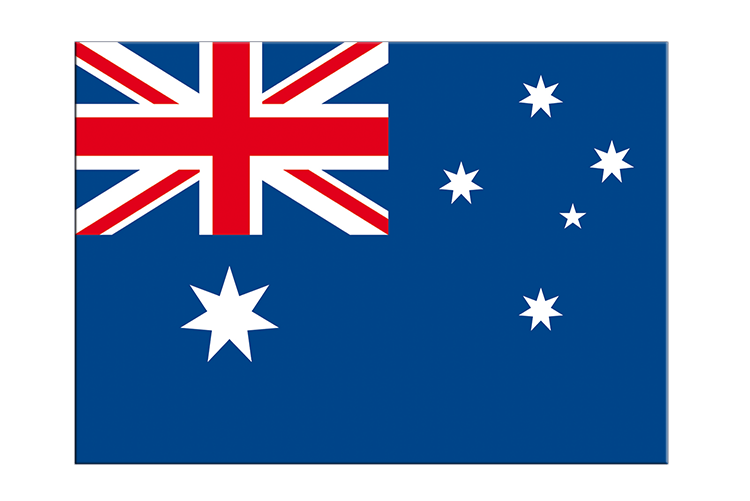 Australien Aufkleber, Australische Flagge 7 x 10 cm, 5 Sticker
